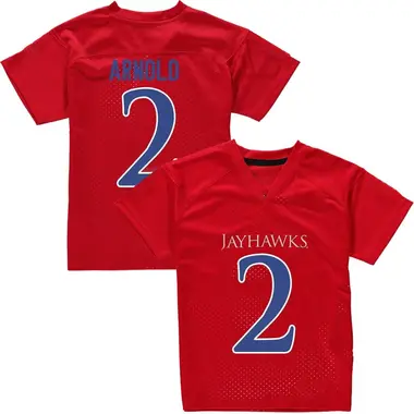 Men's Replica Lawrence Arnold Kansas Jayhawks Football College Jersey - Red