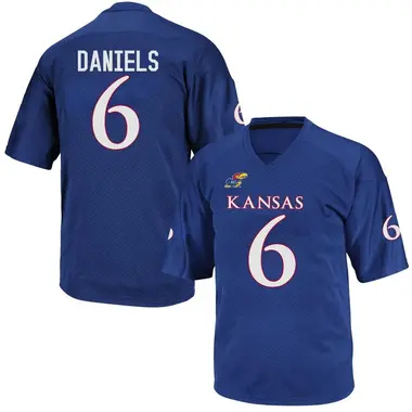 Youth Game Jalon Daniels Kansas Jayhawks Football College Jersey - Royal Blue